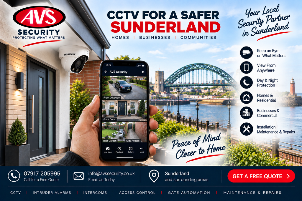 CCTV remote viewing for homes and businesses in Sunderland