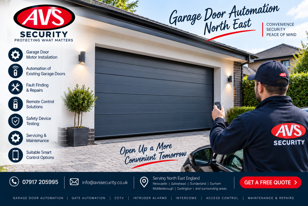 Garage Door Automation North East by AVS Security