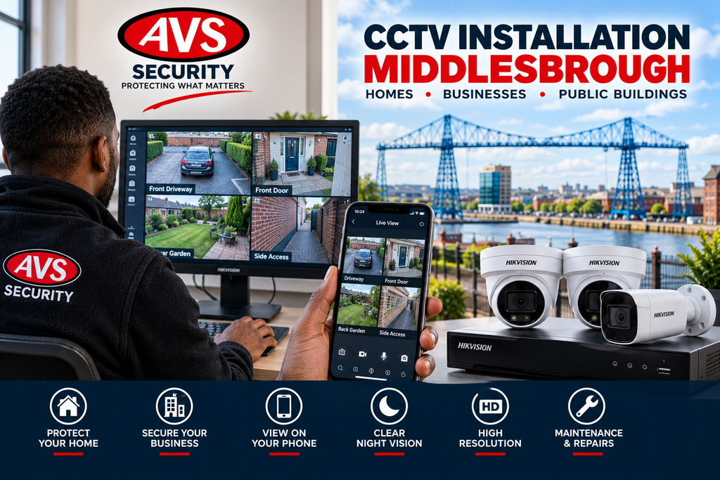 CCTV remote viewing on smartphone for home and business security in Middlesbrough